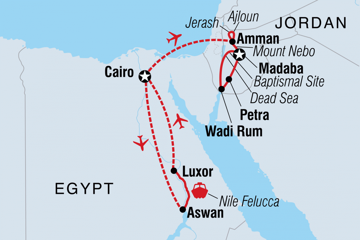 intrepid travel egypt and jordan